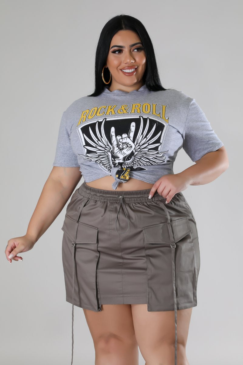 Plus Size Living For It Skirt