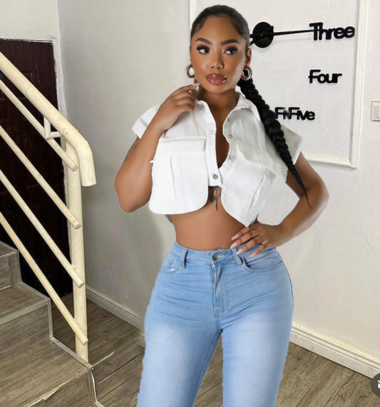 Caribe Cargo Pocket Top