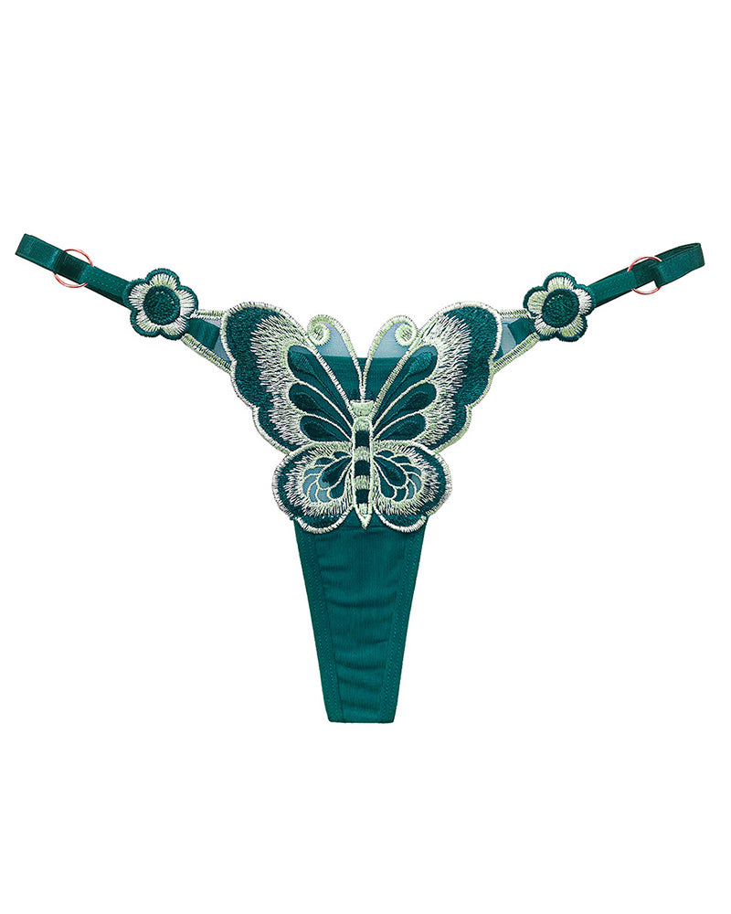 Low Cut Butterfly Thong Panties