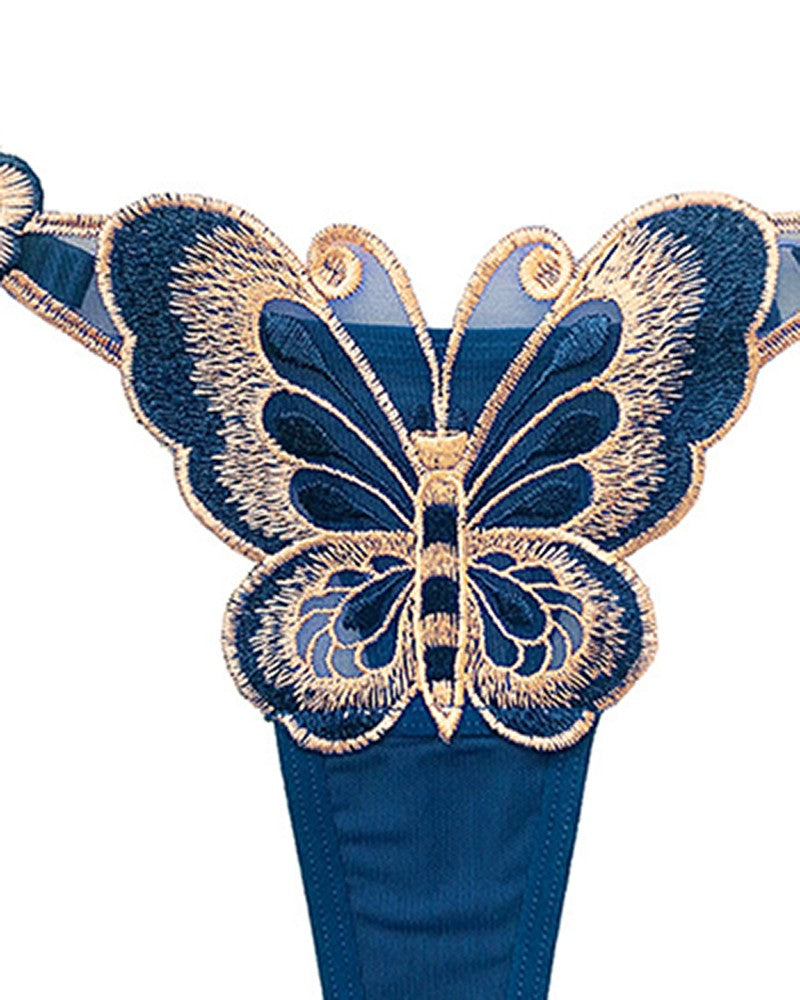 Low Cut Butterfly Thong Panties