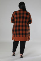Plus Size Plaid Baby Cardigan