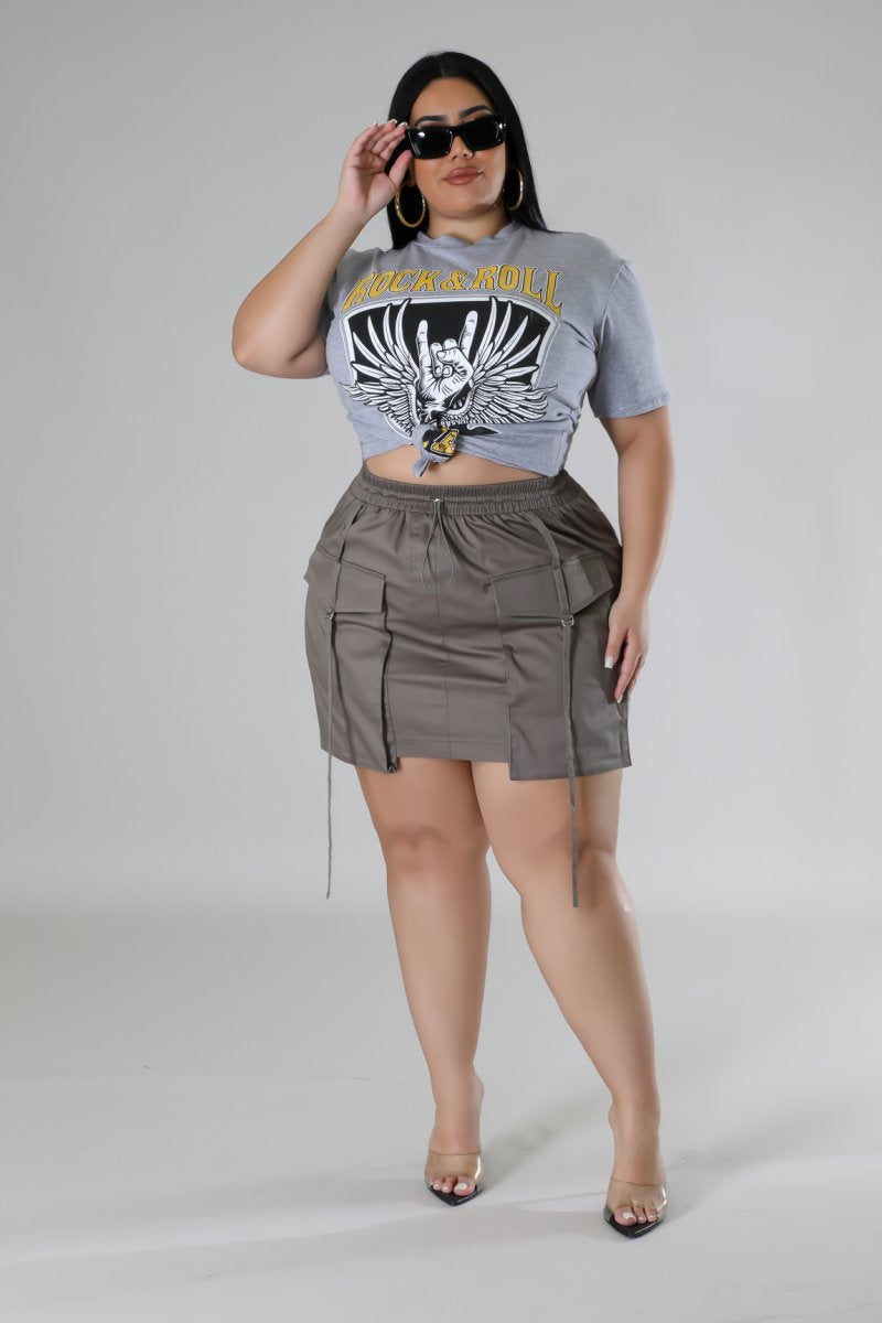 Plus Size Living For It Skirt