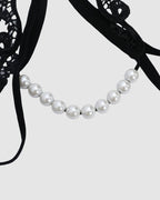Laced Beaded Crotchless Thong Panties