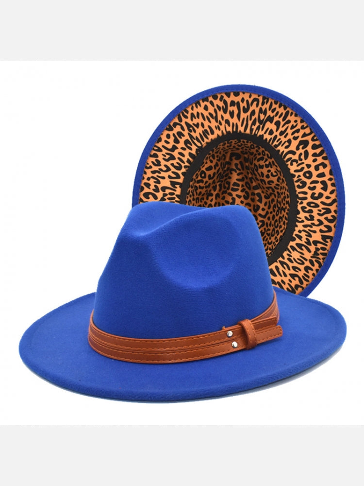 Fedora Hats With Leopard Lining